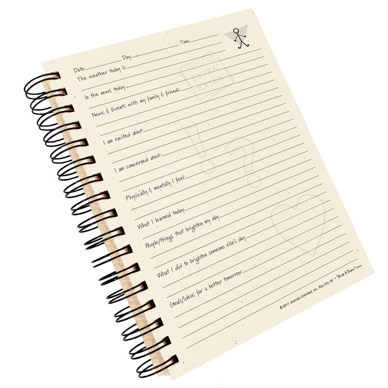 Write it Down series by Journals Unlimited, Guided Journal, Me, A Personal Journal, Full-size 7.5"x 9", Kraft Hard Cover, Made in USA - Image 4